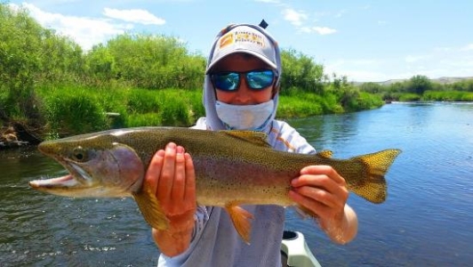2 foot long rainbow trout from a secret spot