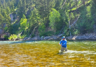 Dry fly fishing on the Gros Ventre River