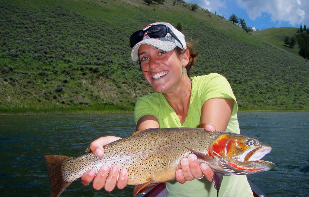 Sarah's monster cutthroat trout from Jackson Hole.